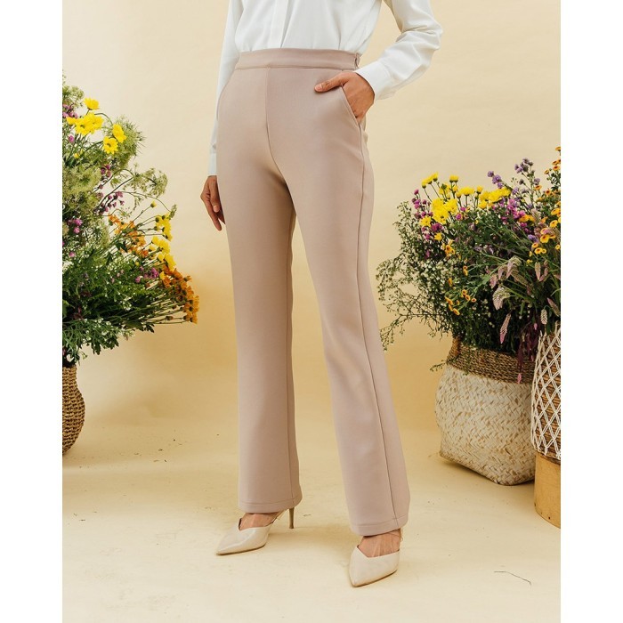 NEW -Geulis.id LIZZA PANTS / CELANA CUTBRAY (3 warna) Bottom - WARMGREY, L
