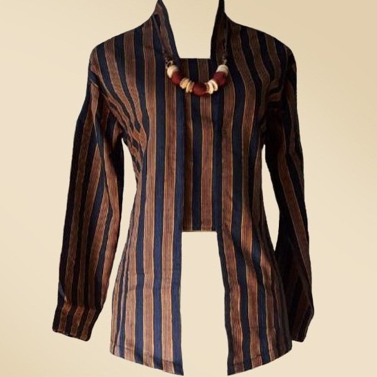 Baju Kebaya Tenun Lurik Desa Halus / Premium  - Baju Kebaya Tenun Lurik Desa Halus / Premium - Kebay