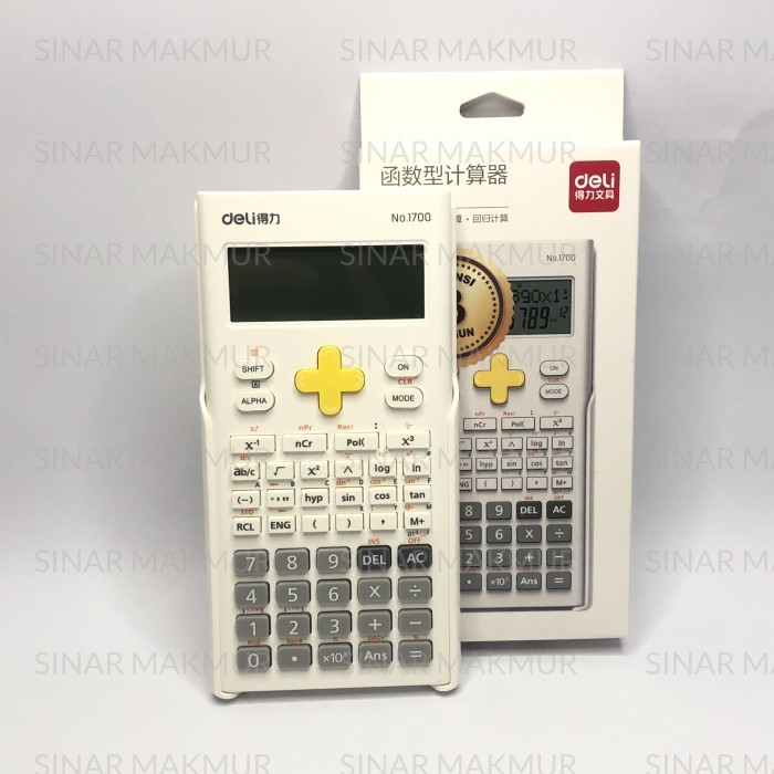 

[BIG SALE] Scientific Calculator / kalkulator Ilmiah / Sekolah DELI 1700 (PCS) - Putih