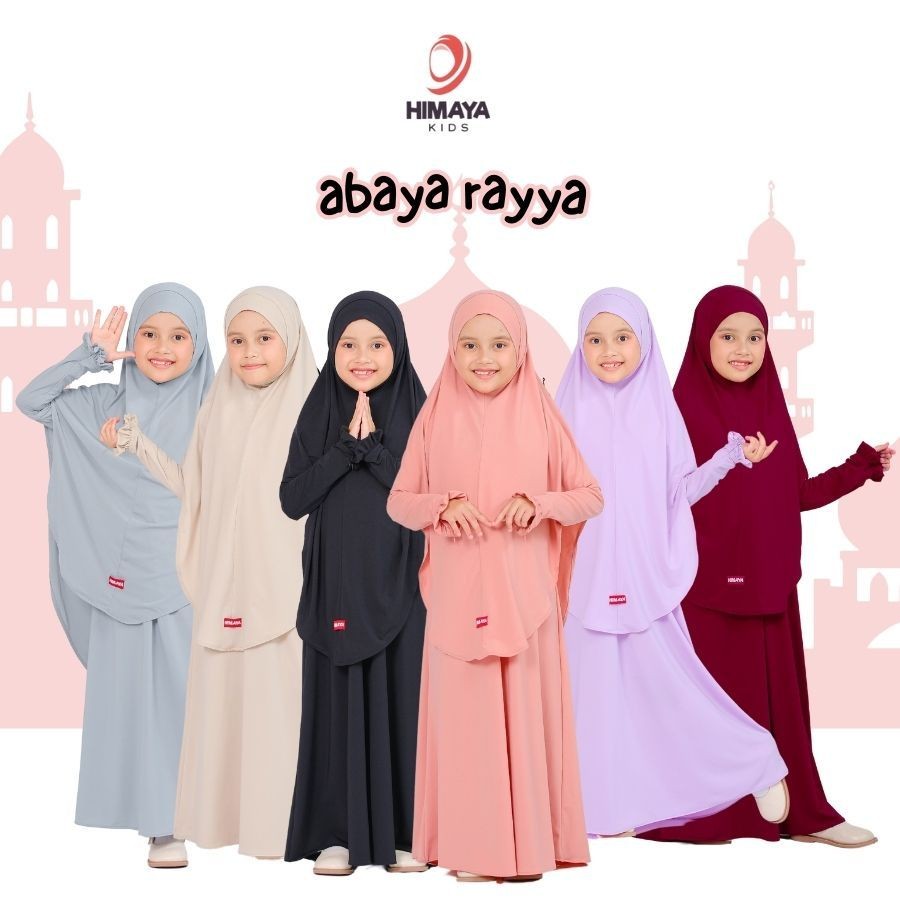 AM77 HIMAYA - Gamis Anak Perempuan - Abaya Jersey Premium - Setelan Gamis Anak Usia 4 5 6 7 8 9 10 1