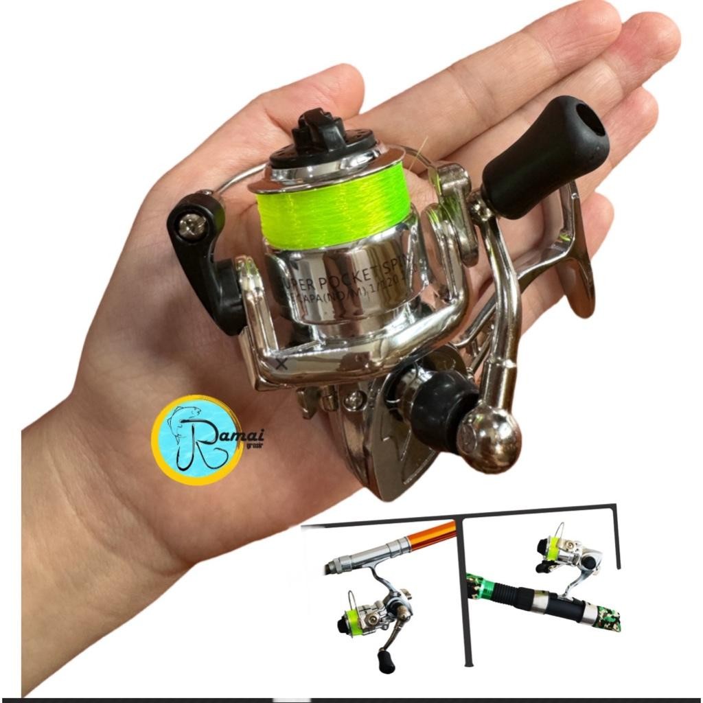 TERBAIK RAMAI PANCING REEL MINI SIZE 100 UNTUKSPINNING REEL UNTUK JORAN PEN DAN JORAN ANTENA JORAN