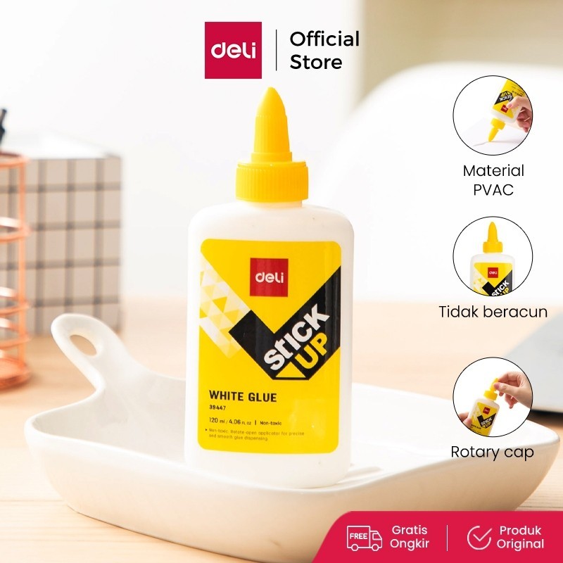 

Bobomart Deli E39447 Liquid Glue Lem Cair White Glue 120ml