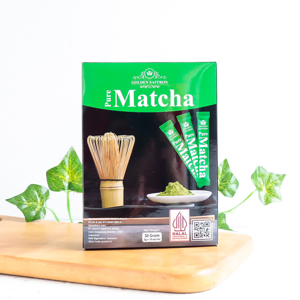 

Pure Matcha Tea Japanese Premium Matcha Bubuk - Golden Saffron
