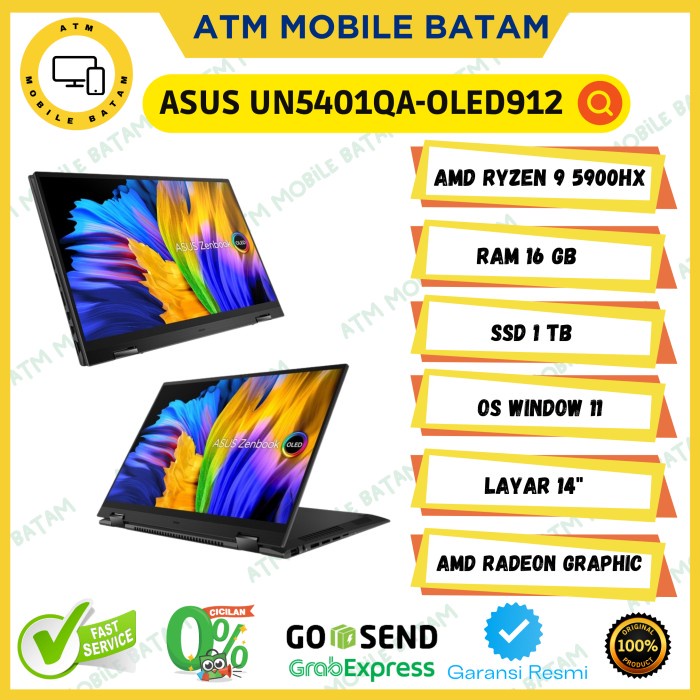 ASUS ZENBOOK 14 FLIP Om UN5401QA OLED912 | RYZEN 9 5900HX 16GB 1TBSSD