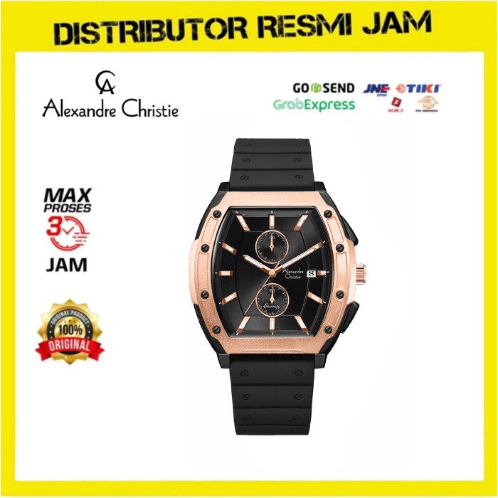 Jam Tangan Pria Alexandre Christie AC6628MCR AC 6628 MCR Black