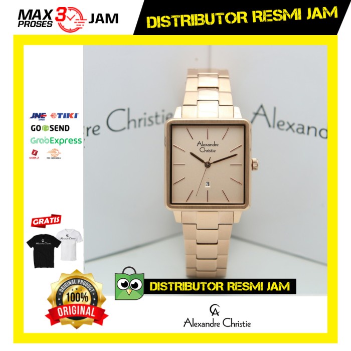 ALEXANDRE CHRISTIE AC 2878 AC2878 WANITA FULL ROSEGOLD ORIGINAL