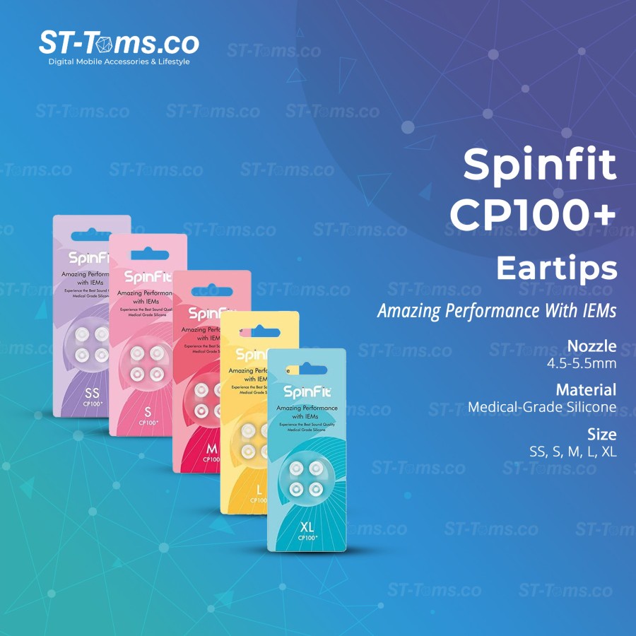 Spinfit CP100+ / CP100 Plus Earphone IEM Eartips
