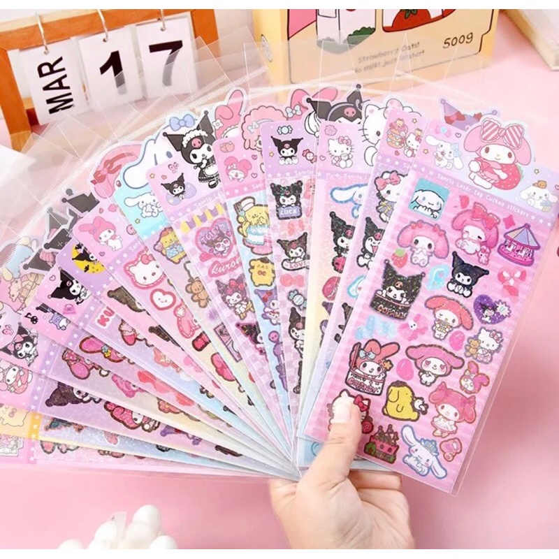 

Sticker Sanrio Glitter Stiker Lucu Viral Aesthetic Per Lembar