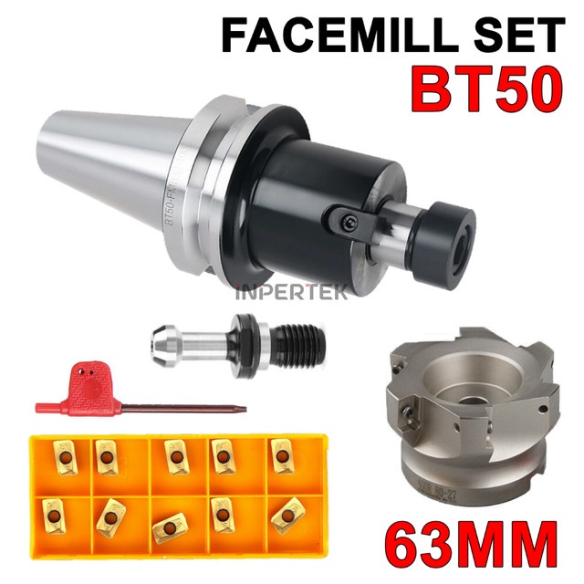 Paket Arbor Set BT50 FMB22 Facemill 63mm Insert APMT 11/16 Holder BAP Milling