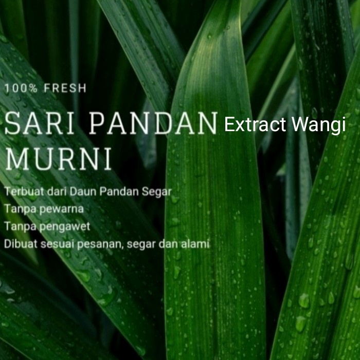 

Promo Termurah [ Best Seller ] Endapan Sari Pandan Extract Wangi Murni Alami Fresh 100% - Wangi Pandan