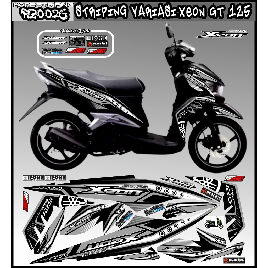 Variasi Striping Sticker Decals ALL YAMAHA XEON GT 125 / Aksesoris bodi motor xeon gt 125