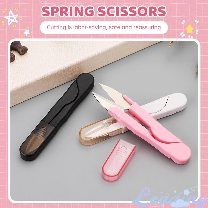 

Gunting Pegas Pengaman Portabel Mini Gunting Kertas Lucu Gunting Kertas Stainless Steel Tahan Karat Tahan Lama-Le