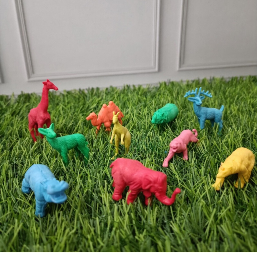 Mainan Binatang Karet 3 pcs / Mainan Hewan Hewanan / Mainan Edukasi Anak / Hewan Karet / Mainan Kare