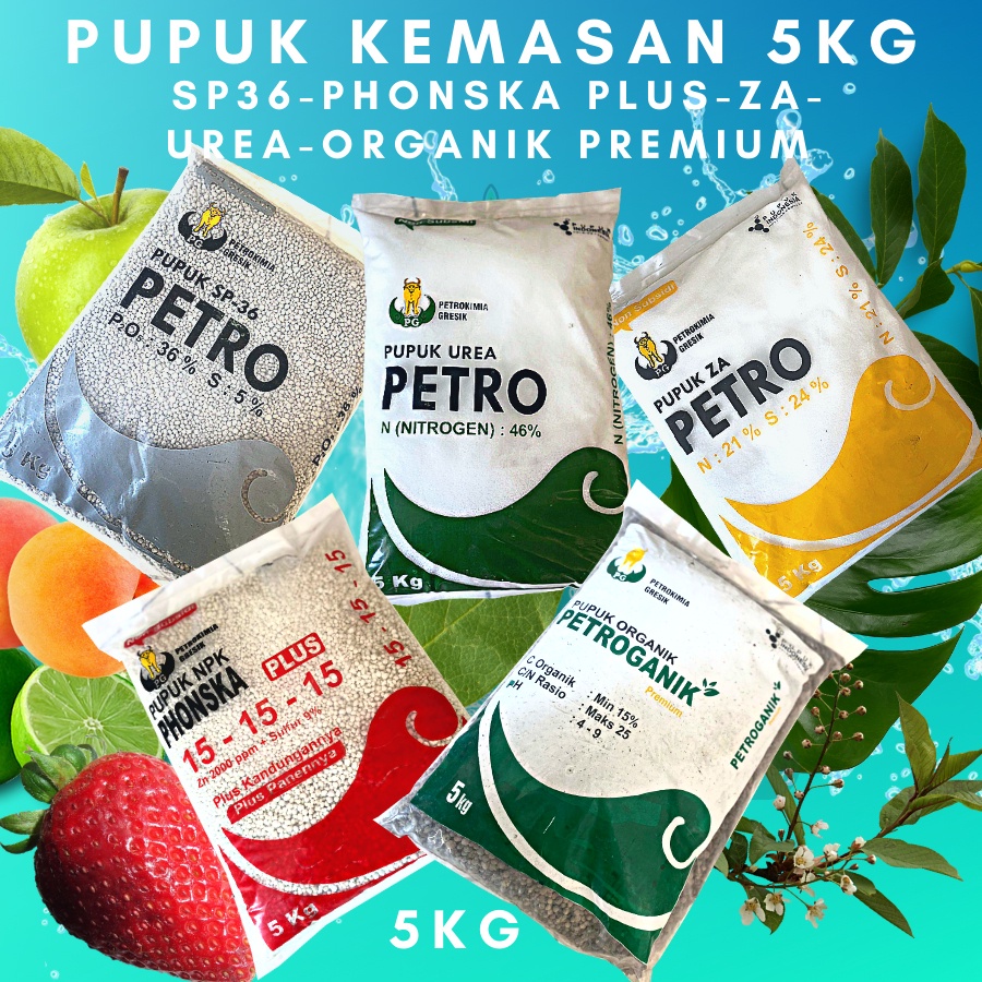 Promo Pupuk Sp 36 Phonska Plus Urea Za Organik Premium Petro Gresik Kemasan Repack 5 KG Murah Asli O