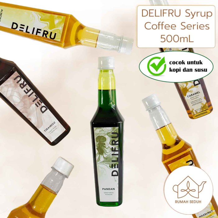 

✨PROMO✨ -500mL Delifru Syrup - Sirup DELIFRU Coffee Caramel Vanila Hazelnut - Palm Sugar