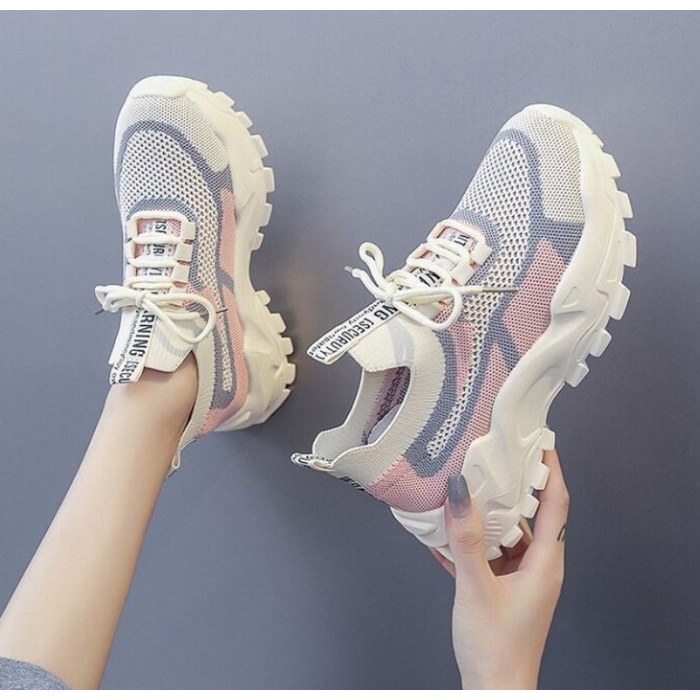 RAV, Sepatu Sneaker Wanita Casual Wedges Karet Lentur Tinggi