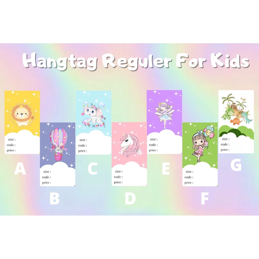 

Termurah hantag reguler forkids ukuran 4x8 isi 45 pcs