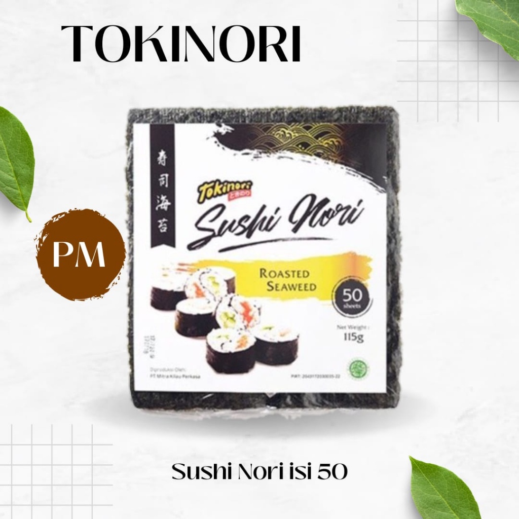 

Tokinori Sushi Nori Seaweed Rumput Laut isi 50 lembar 125gr