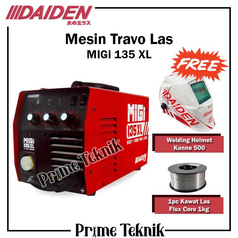 Mesin Las MIG135XL Daiden MIGi135XL Travo Las CO2 MIGi MIG MMA 135 XL