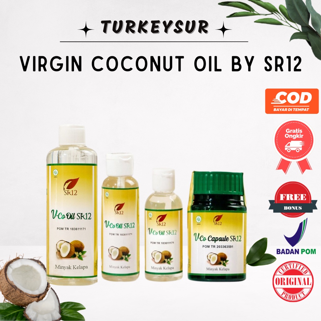 SR12 VCO Virgin Coconut Oil Kapsul SR12 Vico Virgin Coconut Oil Murni Minyak Kelapa VCO Imun Booster Anak SR12 SR 12 Skincare Official