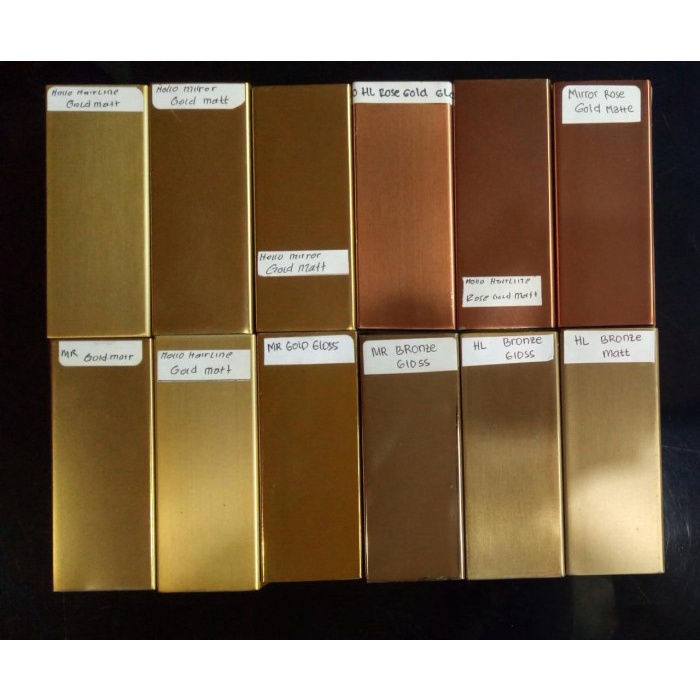 Sampel Hollow 4x4cm Stainless Cat Gold, Rose Gold, Bronze, Champagne