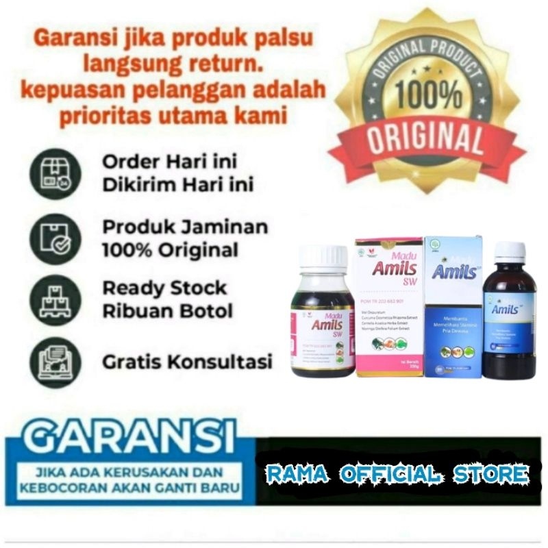 Amils Sp & Amils Sw Sepaket Asli Madu Penyubur Pria Wanita Ampuh Original Herbal Alami