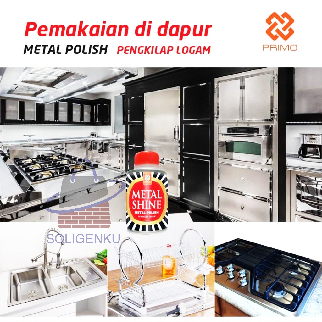 COD Primo Primo Metal Shine/Metal Polish Pengkilap Logam 100 ml Primo Metal Shine Polish