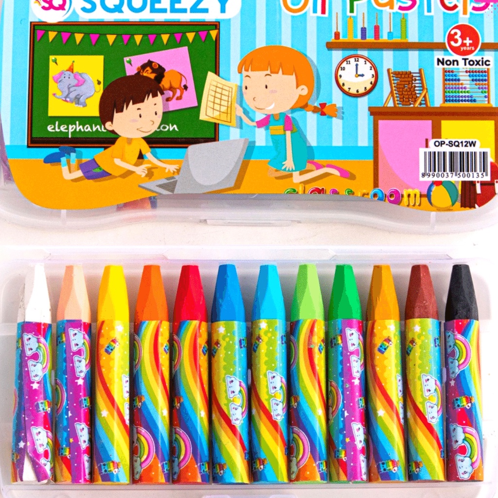 

CRAYON OIL PASTEL 12 WARNA SQUEEZY OP-SQ12W