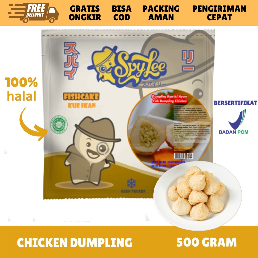 

Spylee Dumpling Ayam Ikan (Isi 32-33) HALAL BPOM DISKON TERMURAH FROZEN FOOD