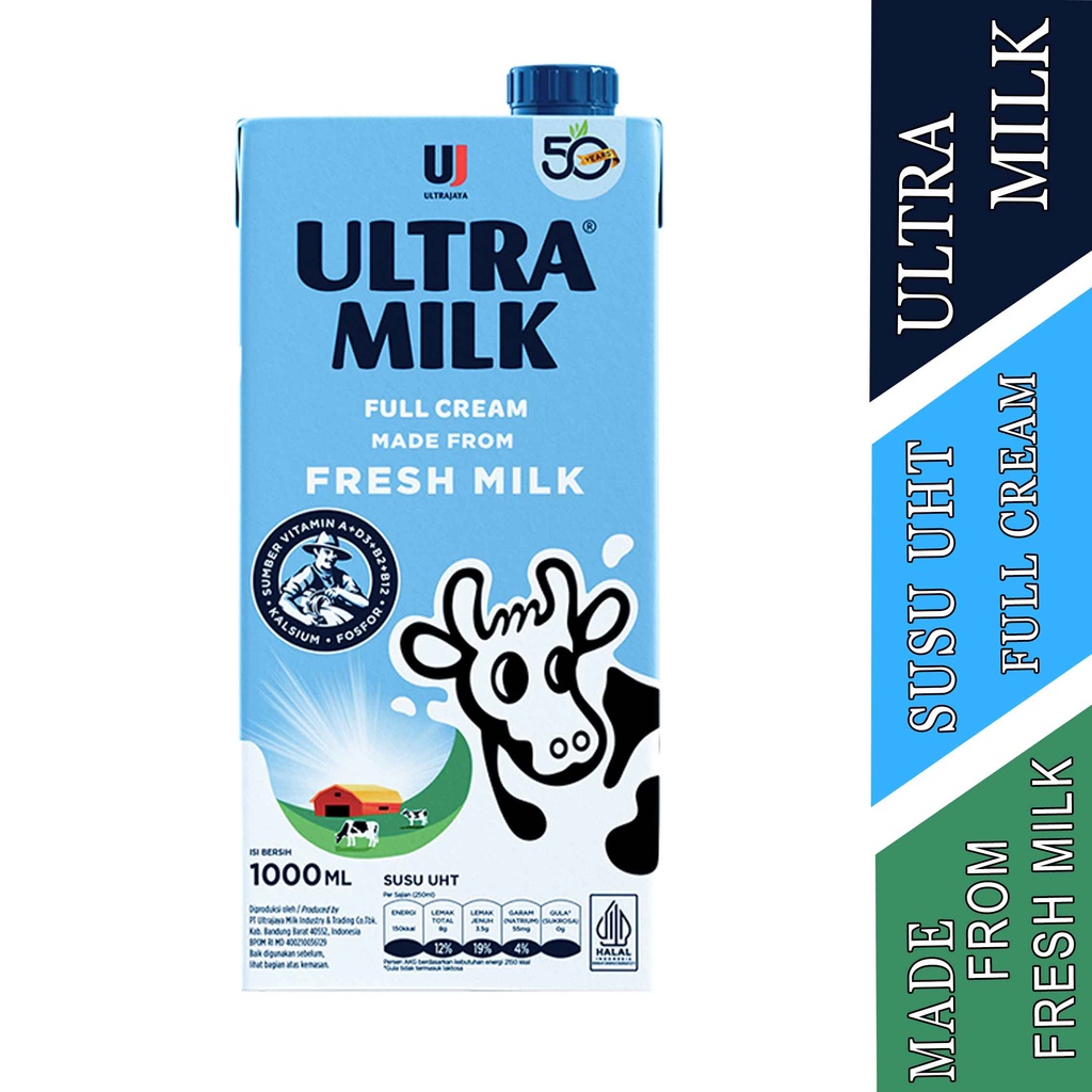 

Susu Full Cream - ULTRA MILK LOW FAT PLAIN 1LT - SUSU UHT - 1000ml