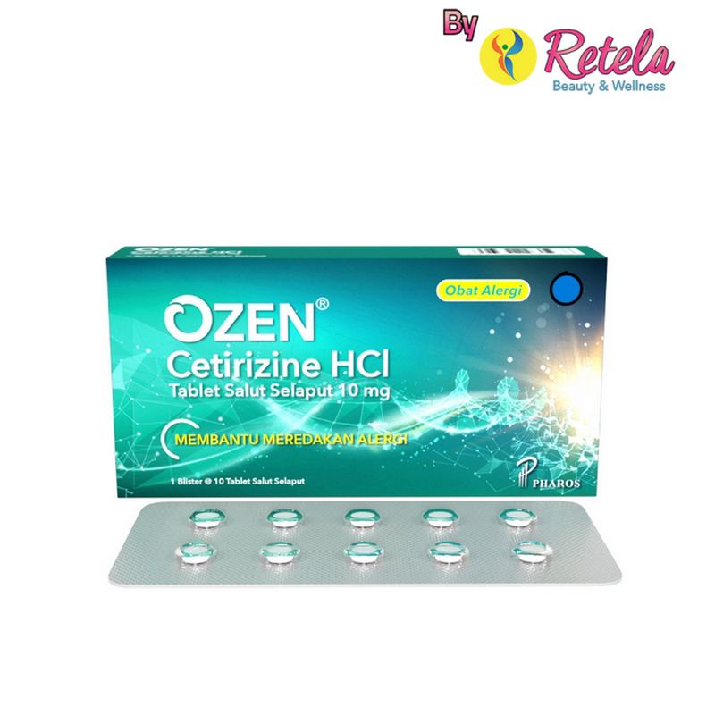 OZEN 10 MG BLISTER 10 TABLET/CETIRIZINE/ANTI HISTAMINE/ANTI ALERGI