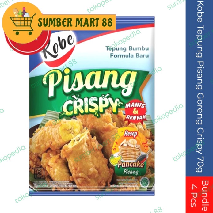 

Cobe Tepung Pisang Goreng Crispy 70gr Paket 4 bks