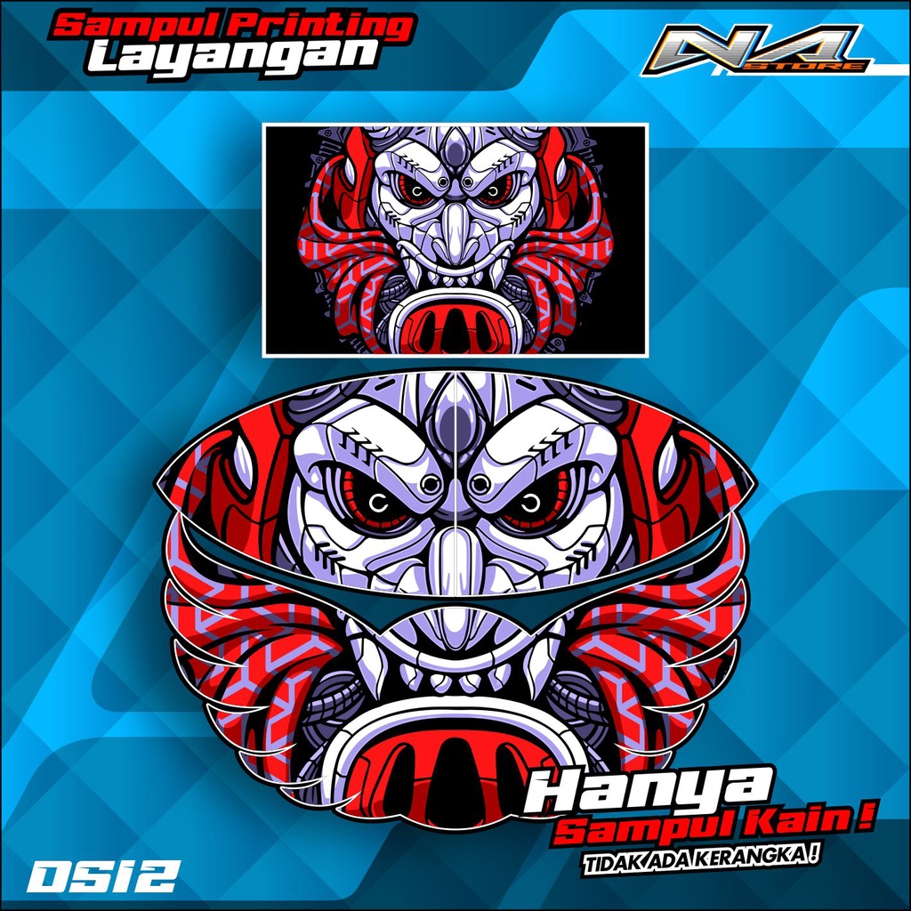 Kain Layangan  Ram Raman , Gapangan Pegon , Gapaangan Ceper  Full Printing   - HANYA KAIN