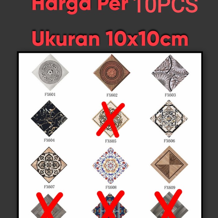 Stiker Lantai Stiker Keramik Diagonal Wall Sticker Stiker Dinding