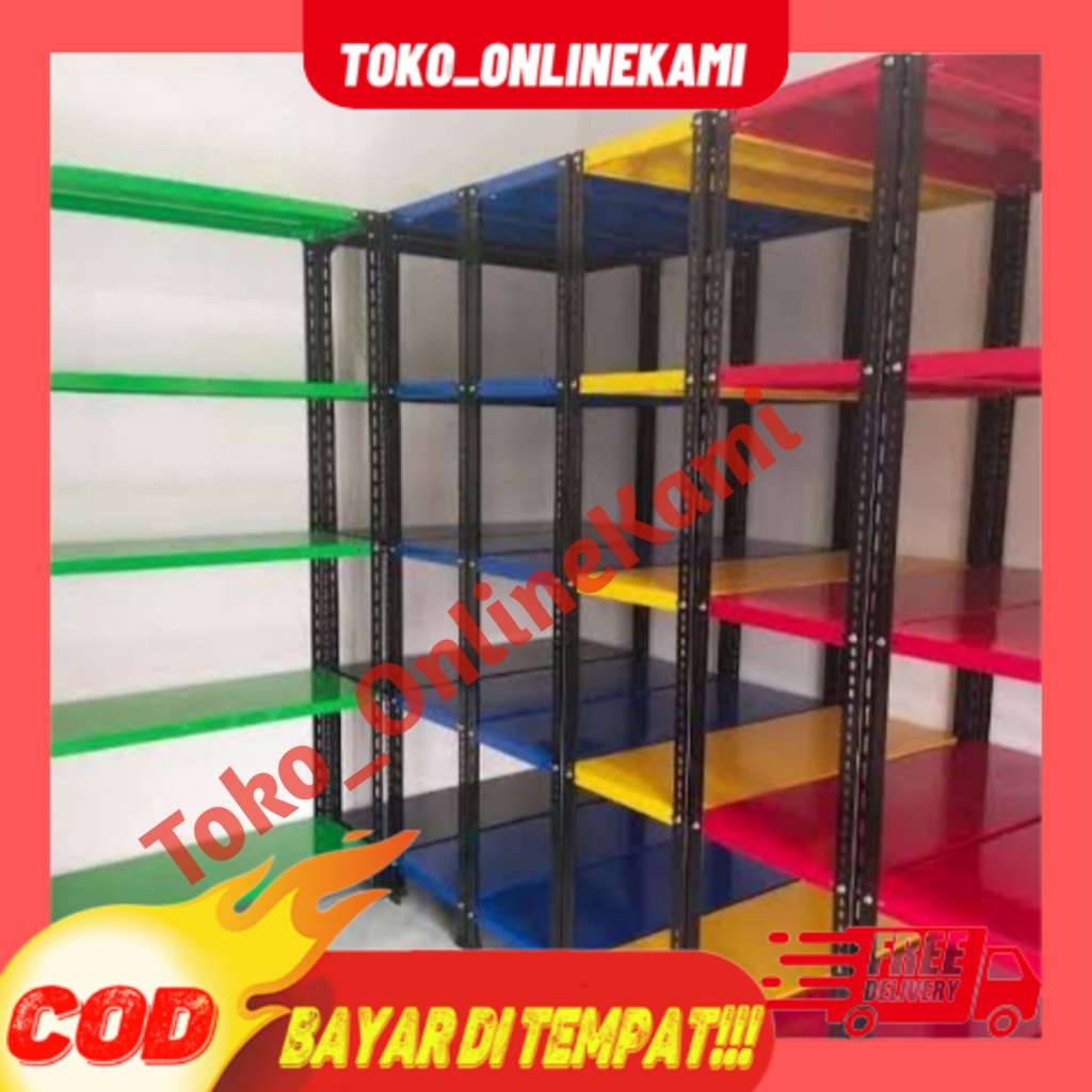 Rak Besi / Rak Gudang / Rak Barang / Rak besi siku / rak besi 5 susun / Rak besi murah