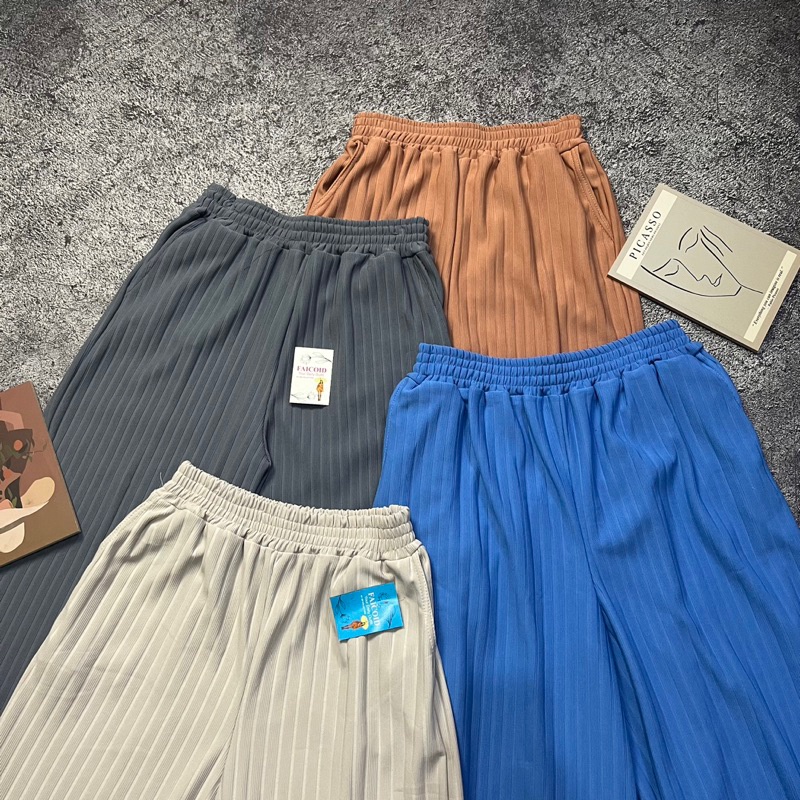 Knit Pants Premium | Celana Kulot Knit Highwaist Tebal Panjang Premium | Kulot Knit Hornets | Kulot 