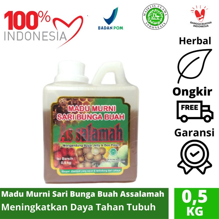 

Madu Murni Sari Bunga Buah Assalamah Meningkatkan daya tahan tubuh