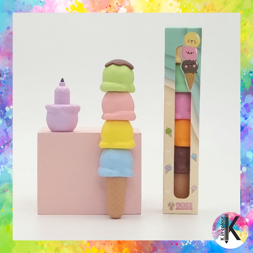 

Highlighter Ice Cream Re-arrangeable 1 Set Isi 5