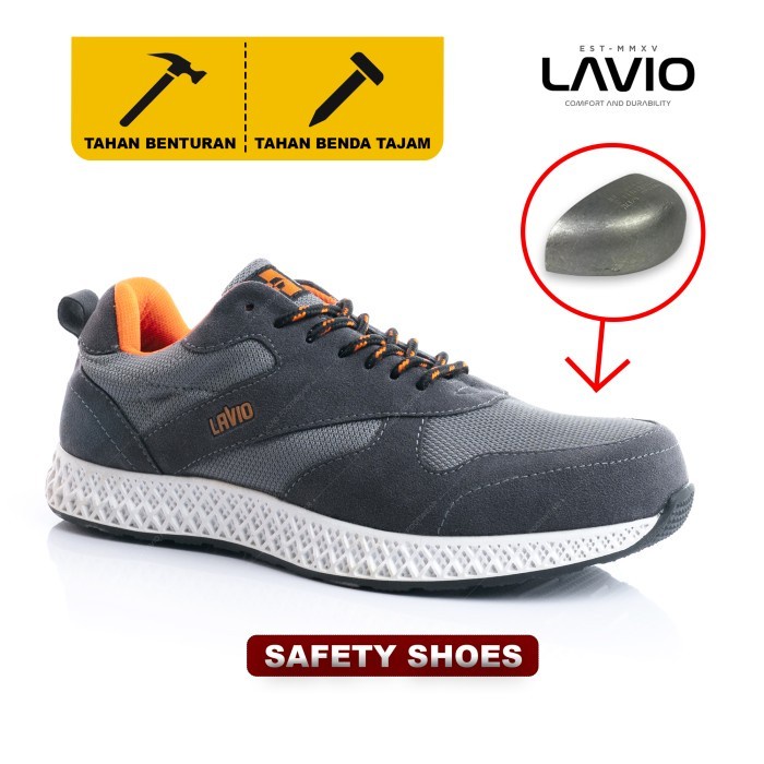 Sneakers Safety Pria Ujung Besi Sepatu Casual Lavio Alden Proyek Id