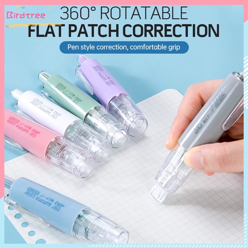 

[Readystock❤️COD]Pita Koreksi Tipe Tekan Inti Yang Dapat Diganti Pita Koreksi Bisu Tujuh Warna Pita Koreksi Portabel Ringkas