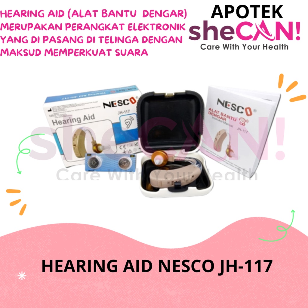 Alat Bantu Dengar Orang Tua Hearing Aids Kit Behind The Ear - Tuli Budek Tuna Rungu NESCO Hearing Ai