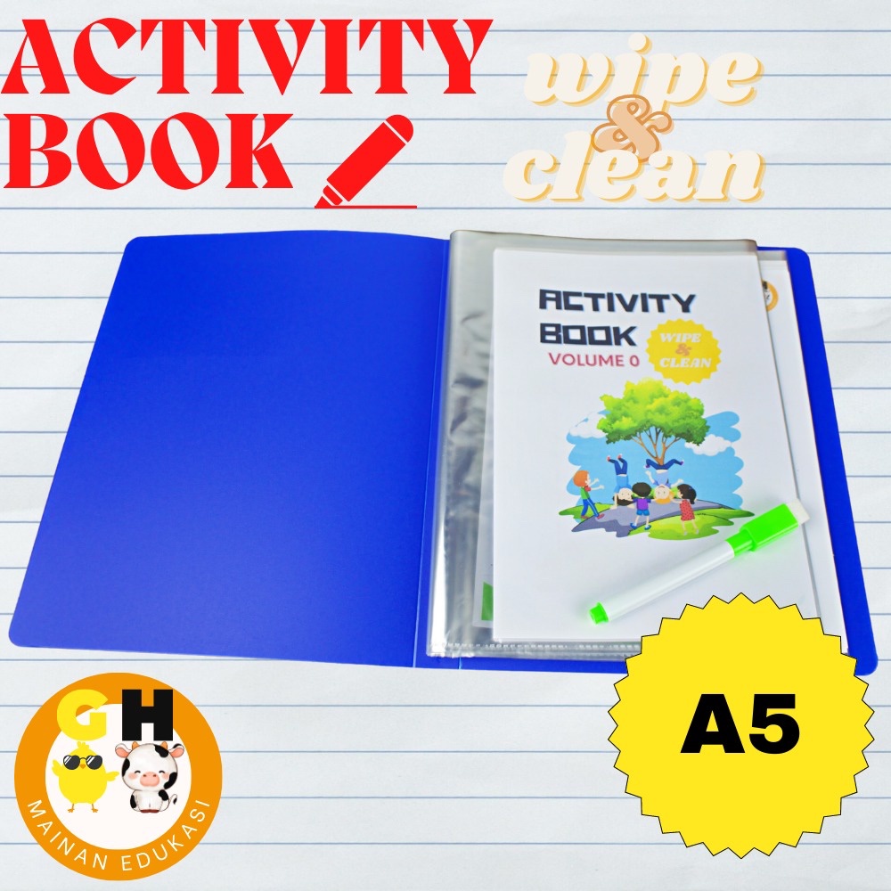 

RB Buku Aktivitas Pertamaku Wipe Clean Activity Book Worksheet Anak TK PAUD PRESCHOOL PRASEKOLAH 2 3