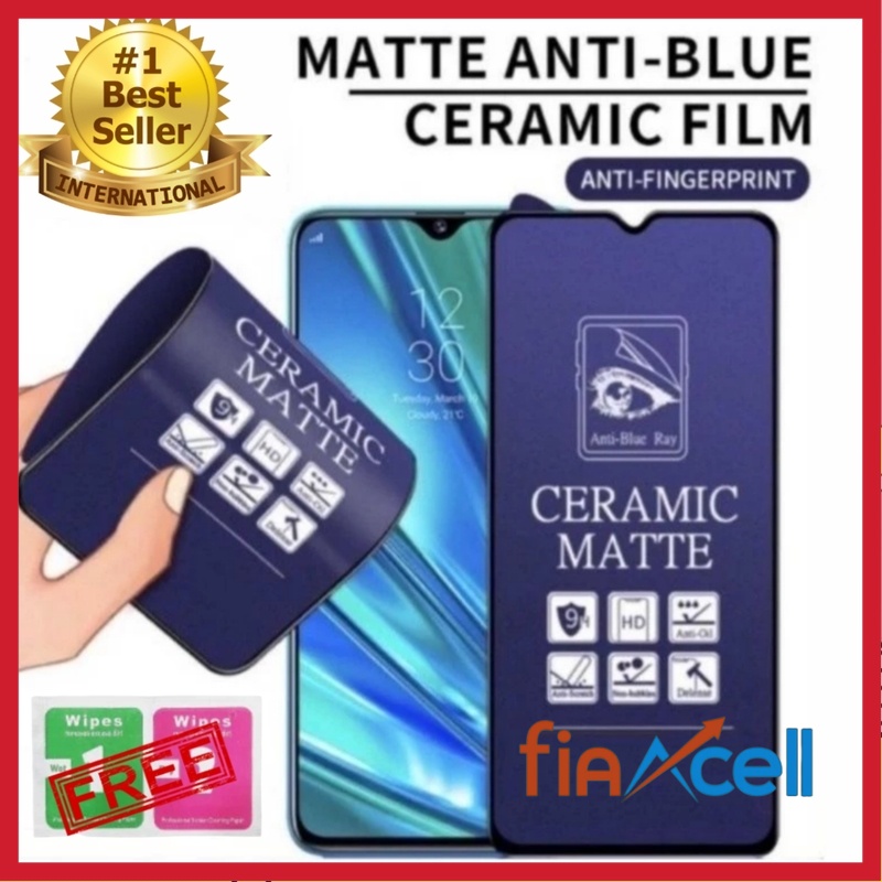 Tempered Glass Ceramic Blue Vivo V7+ V7 Plus Anti Gores Matte Anti Blue