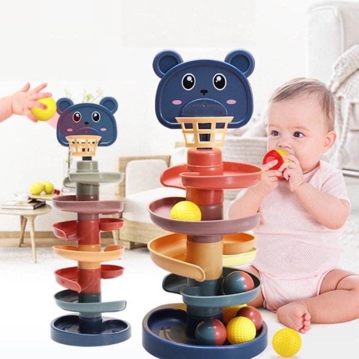 

[[ AM - BEST SELLER ]] Mainan Anak Edukasi Seluncuran Jalur Bola Kelereng Puzzle Rolling Ball