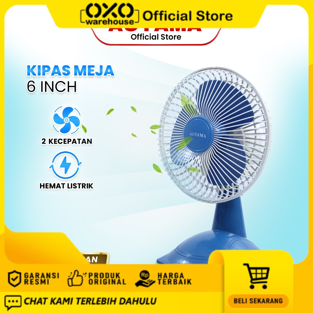 KIPAS ANGIN DUDUK/MEJA AOYAMA DESKFAN 6” INCH