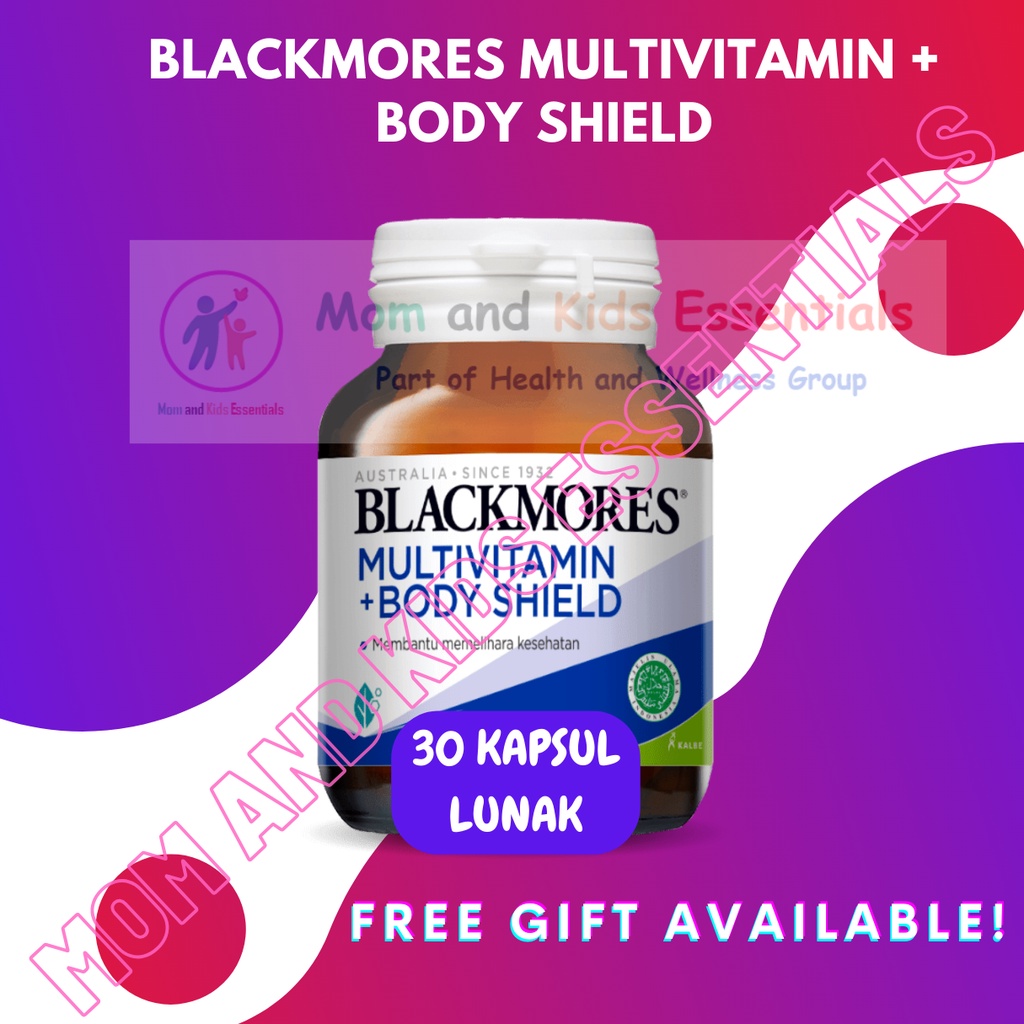 BLACKMORES MULTIVITAMIN BODY SHIELD DEWASA 30 KAPSUL LUNAK VITAMIN TUBUH