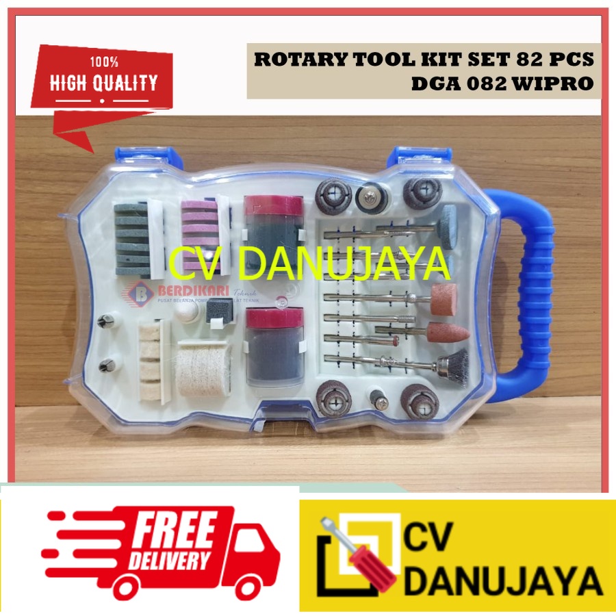 Rotary tool Kit set 82 pcs Wipro DGA 082