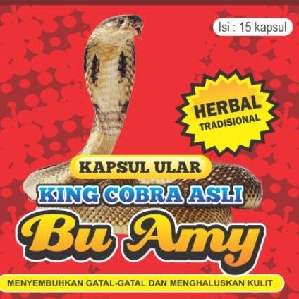 Herbal Kapsul Ular KING COBRA ASLI "Bu Amy" Best Seller