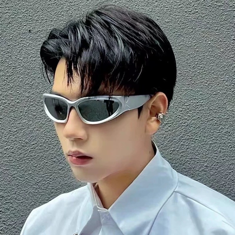 Official Soolu.Eyewear Kacamata Steampunk Hitam Bersepeda Cyberpunk Hip Hop Punk Gaya Retro Eropa