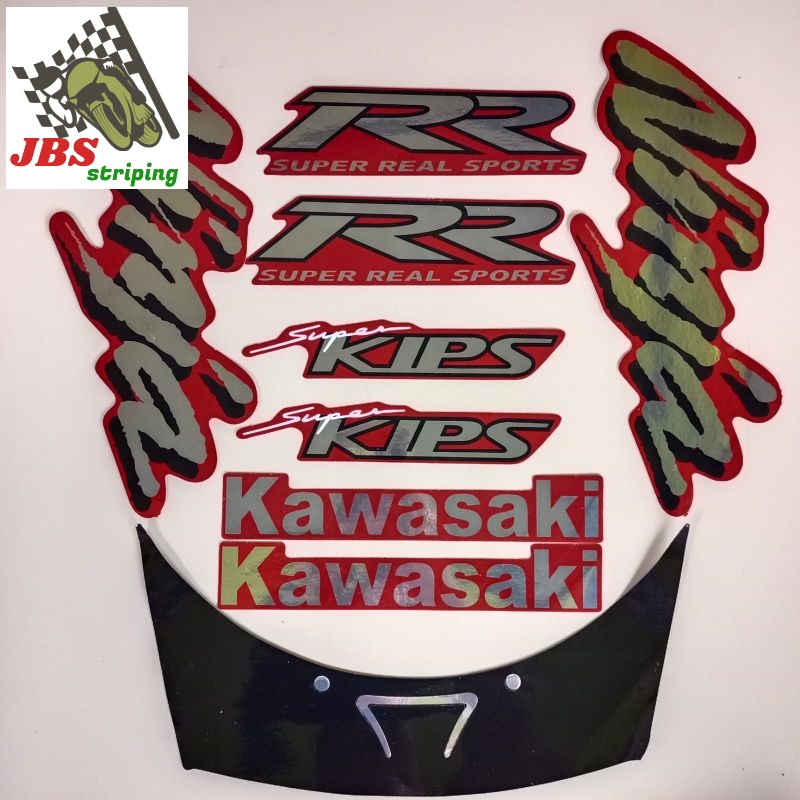 Striping ninja rr stiker kawasaki ninja rr old 2007 2008 merah
